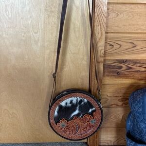 Myra Bag Brown and Black Patterned Crossbody